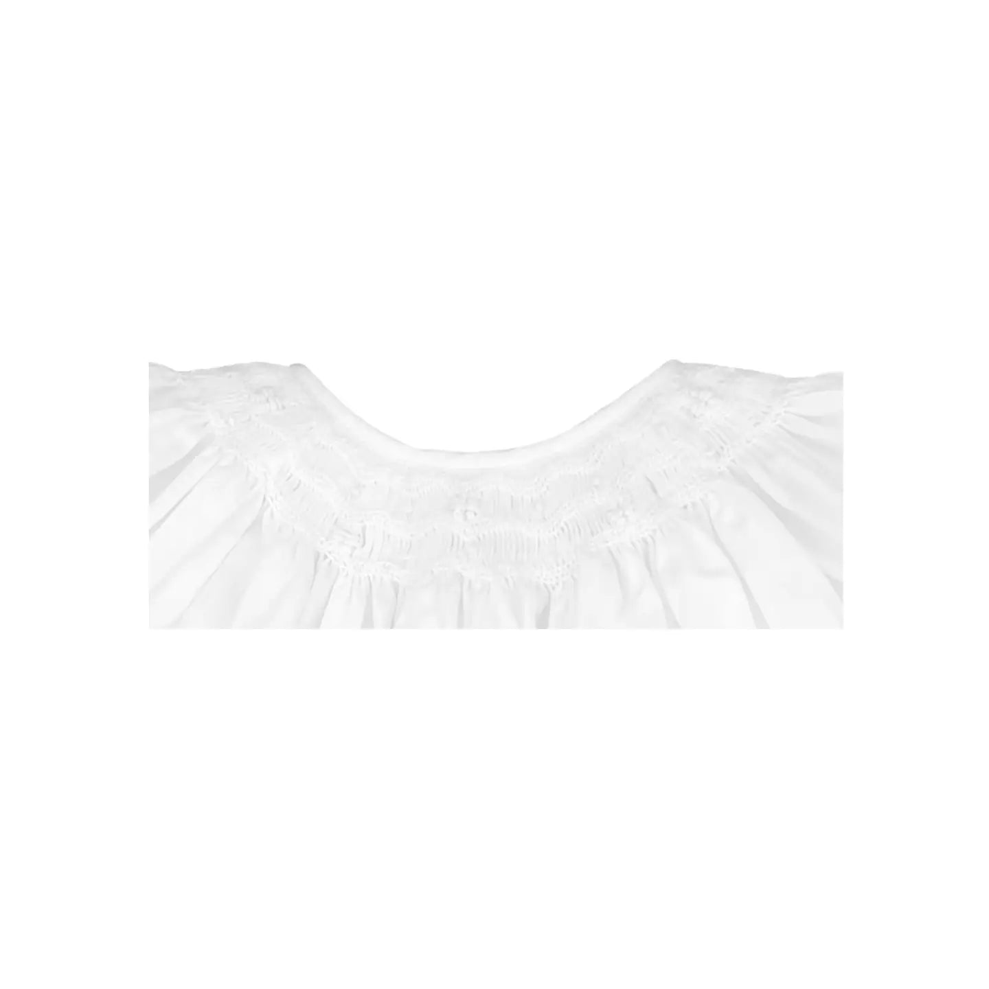 White Daygown with Wave Smocking