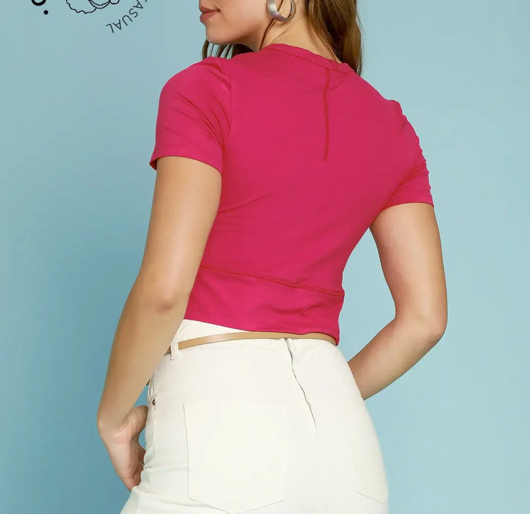Hot Pink Moment Crop