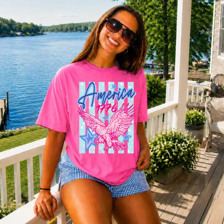 Pink America Graphic Tee
