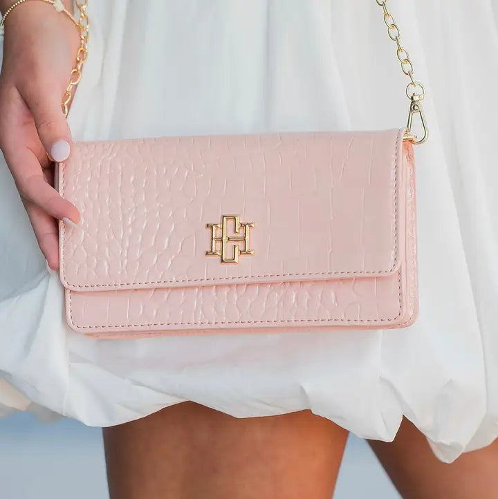 Caroline Hill - Brynleigh Clutch Crossbody - Blush