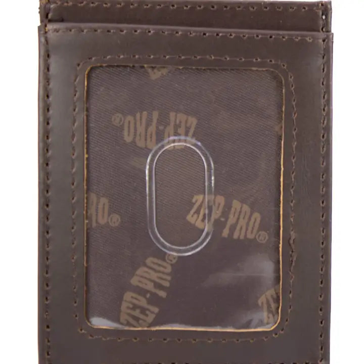 Mallard Men's Magnetic Front Pocket Old School Camo Leather Wallet