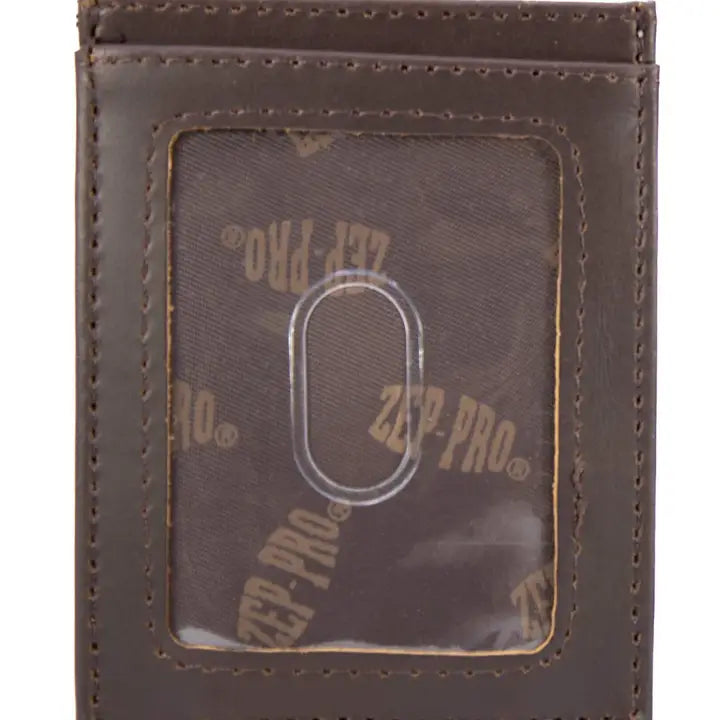 Buck Men's Magnetic Front Pocket Old School Camo Leather Wallet