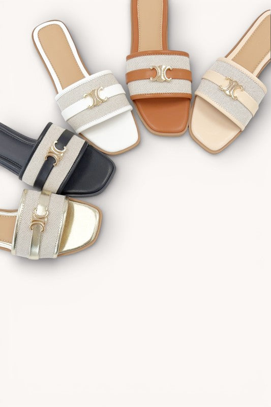 Midnight Belle Slides - Black