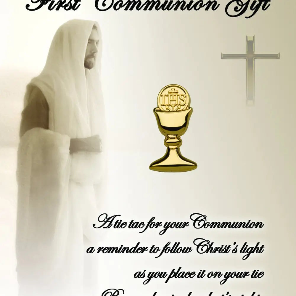 Boys First Communion Gift Chalice Tie Pin - Gold