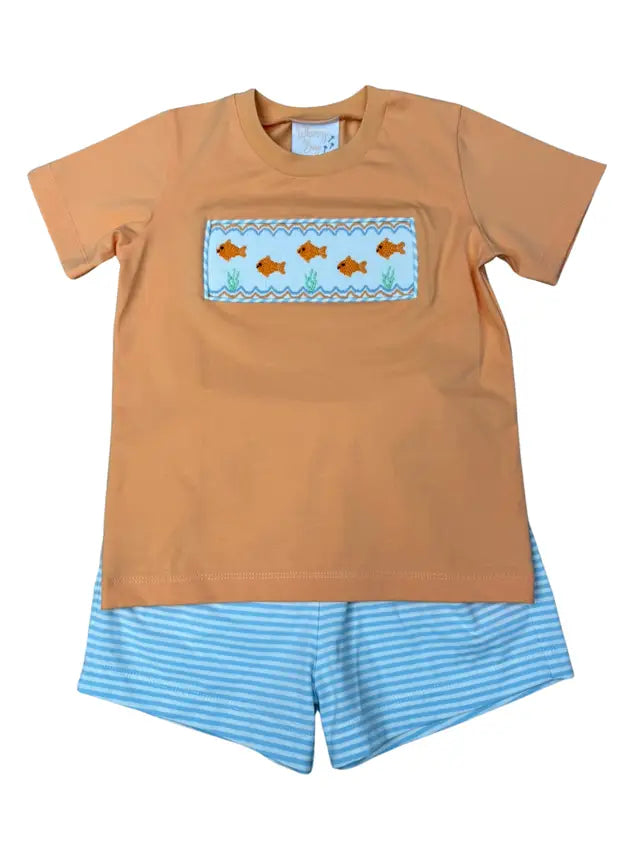 Goldfish Gang Smocked Short Set