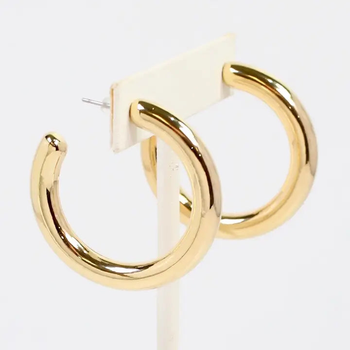 Alexandria Hoop Earring Gold - Caroline Hill