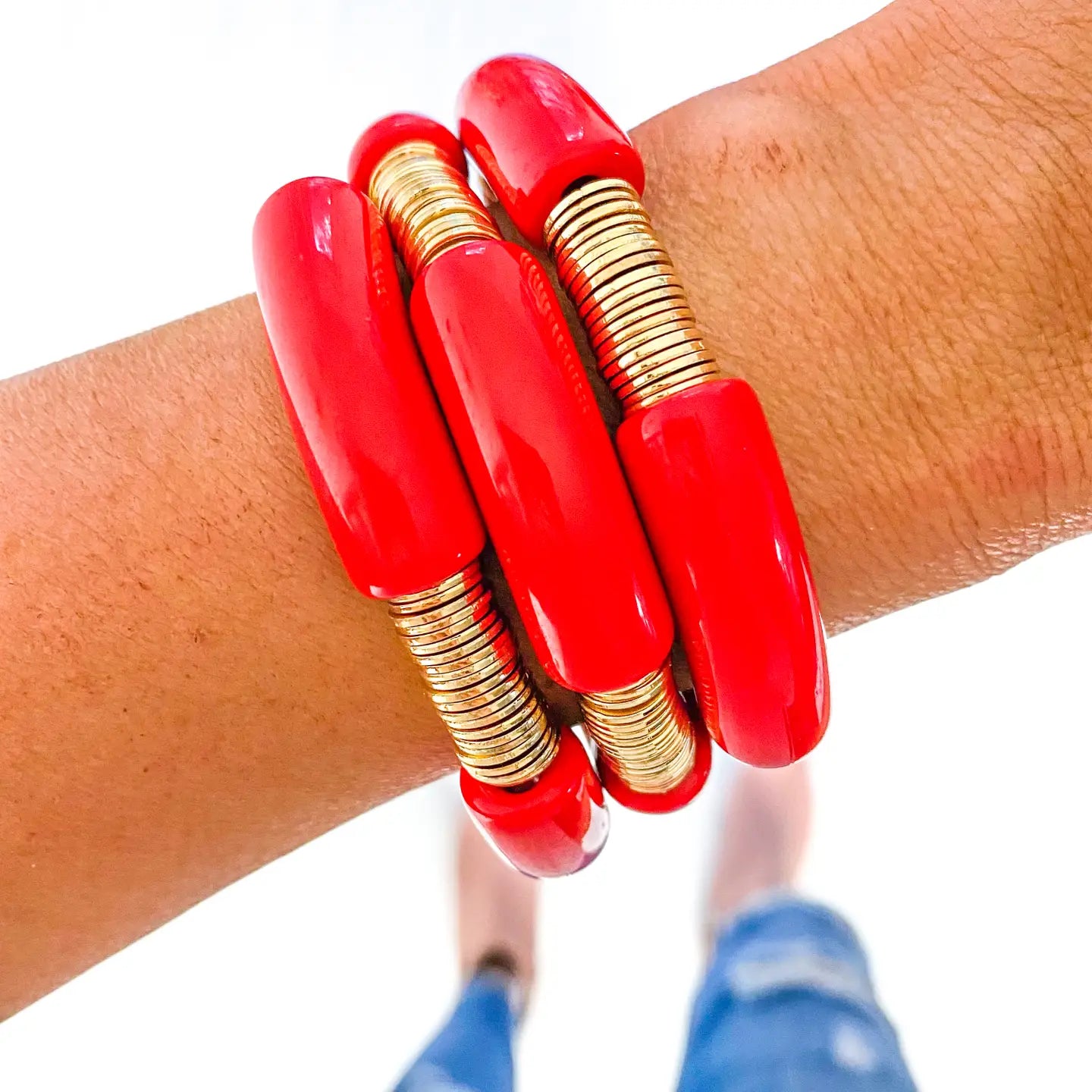 ONE Chunky 4th of July Red Mix + Match Bangle