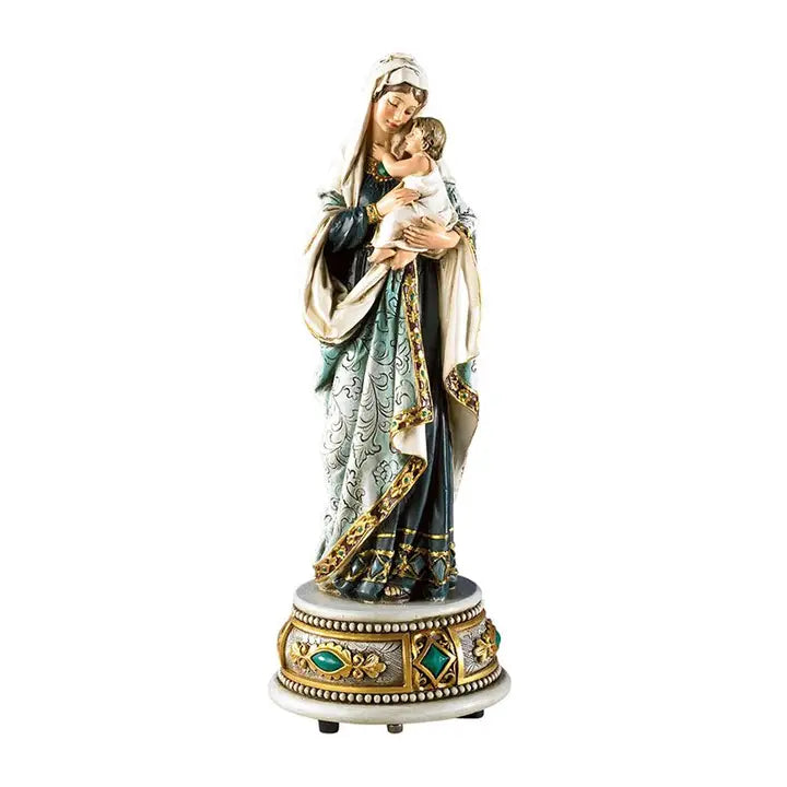 Adoring Madonna & Child Musical Figurine