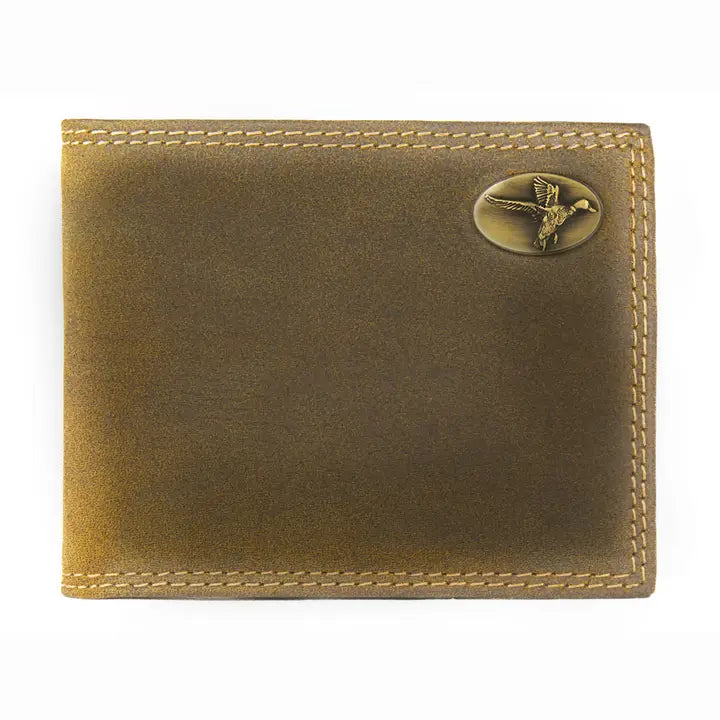 Mallard Vintage Tan Leather Bifold Wallet