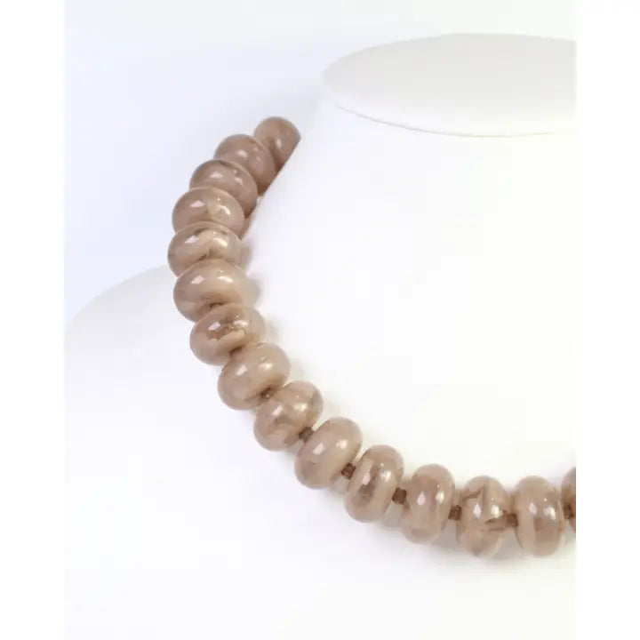 Caroline Hill - Davis Beaded Necklace - Taupe