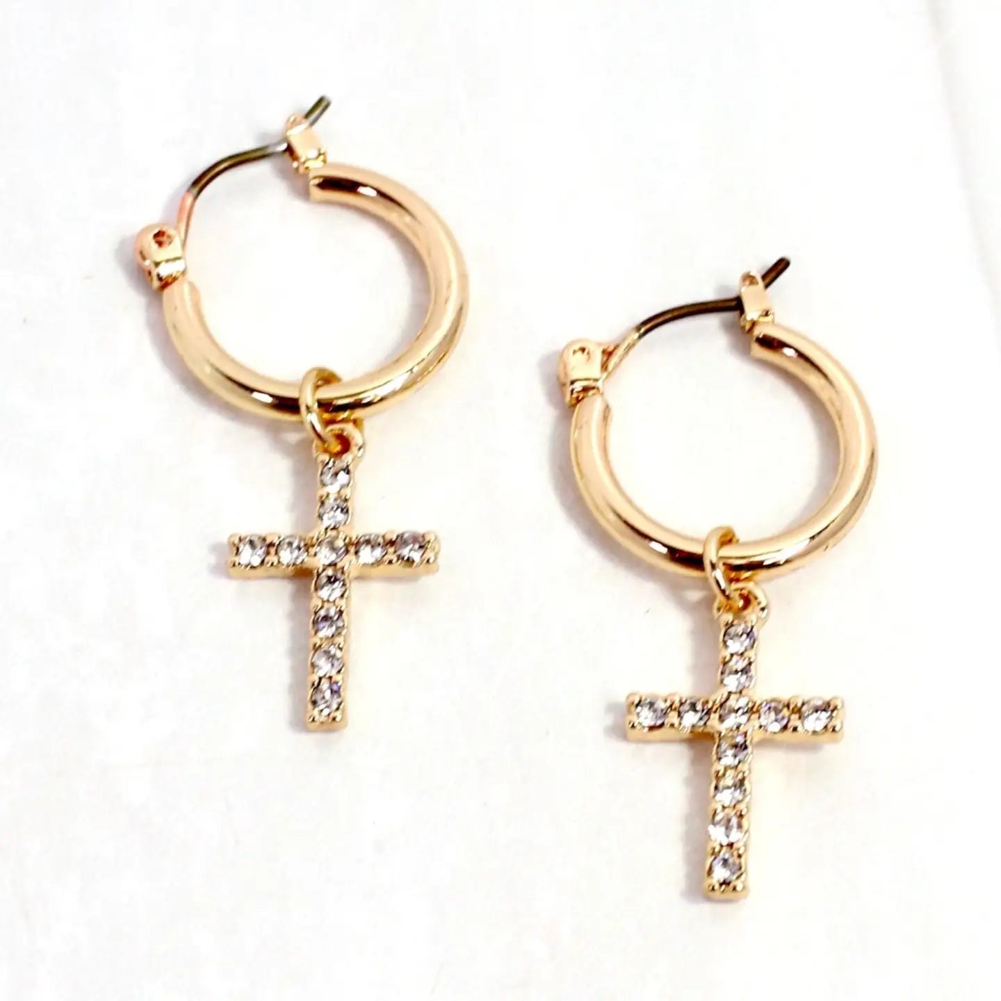 Kansas Cross Hoop Earrings - Caroline Hill