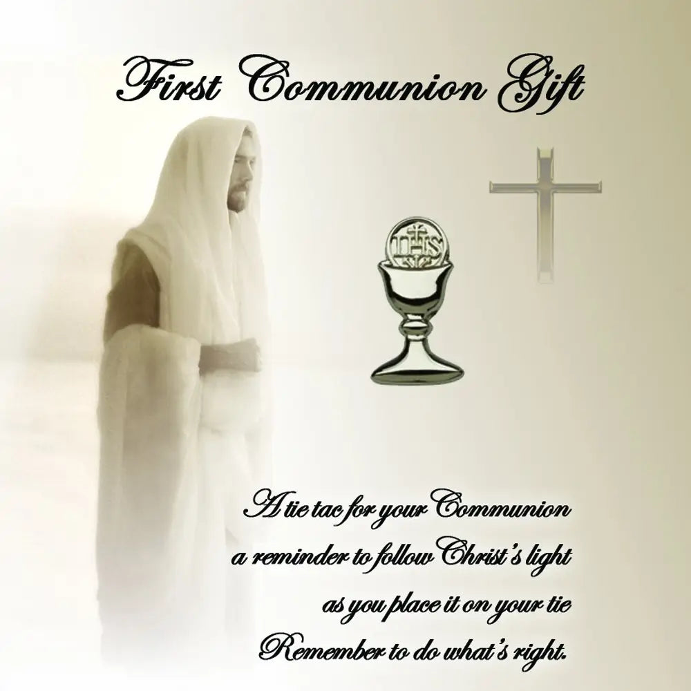 Boys First Communion Gift Chalice Tie Pin - Silver