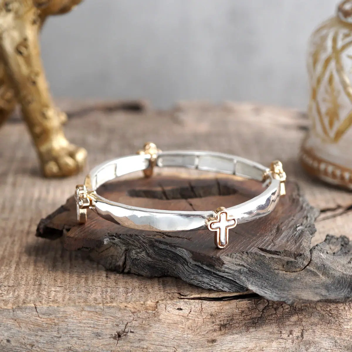 Luna Links – Silver Boho Bangles Collection - Crosses