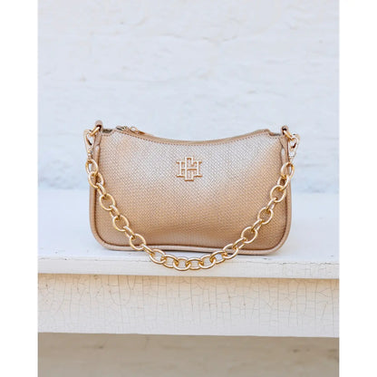Joan Woven Gold Crossbody - Caroline Hill