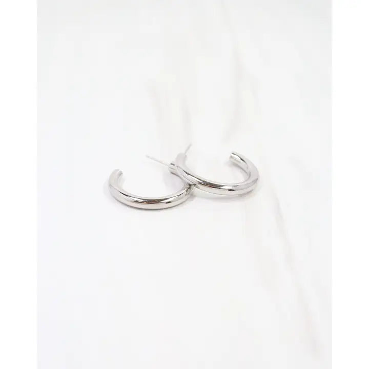 Caroline Hill - Dalles Hoop Earring - Silver