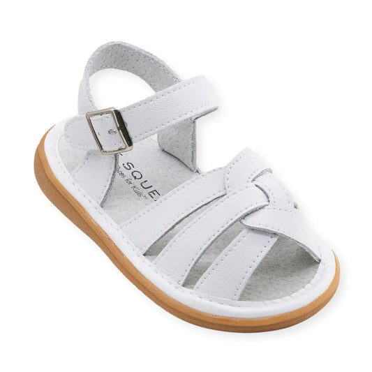 Emma White Squeak Sandal