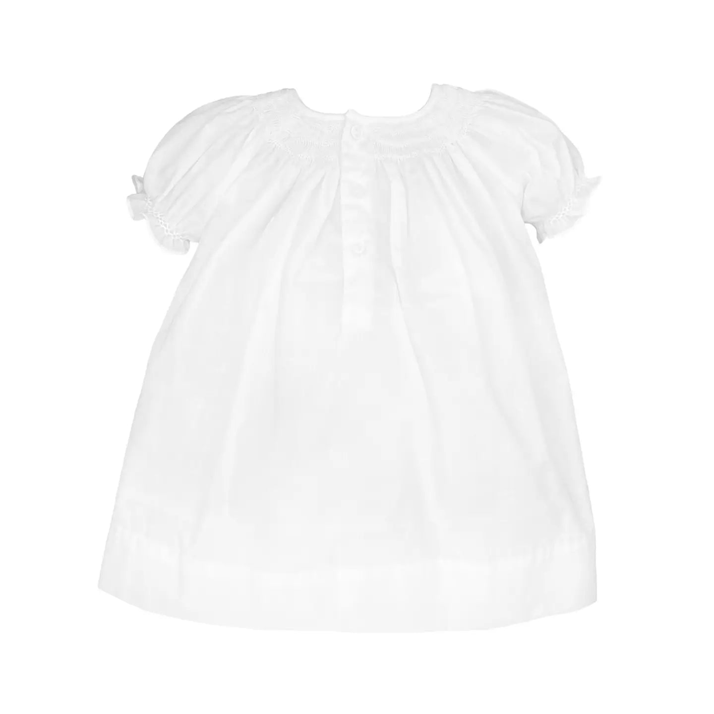 White Daygown with Wave Smocking