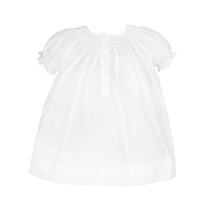 White Daygown with Wave Smocking