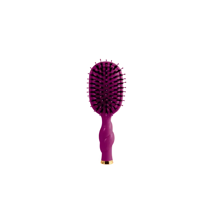 Mini Boar Bristle Hair Brush - Mulberry - TELETIES