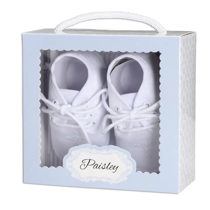 White Boys Baptism Shoe with Cross