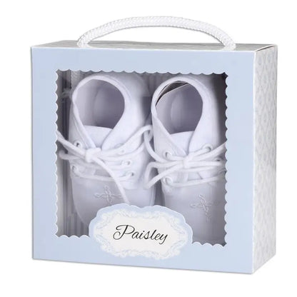 White Boys Baptism Shoe with Cross