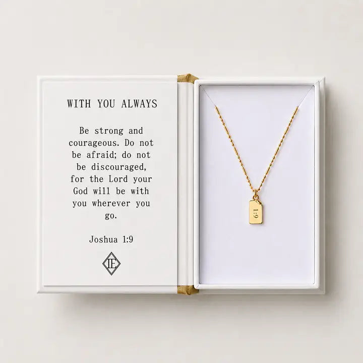 Joshua 1:9 - Sentiment Necklace