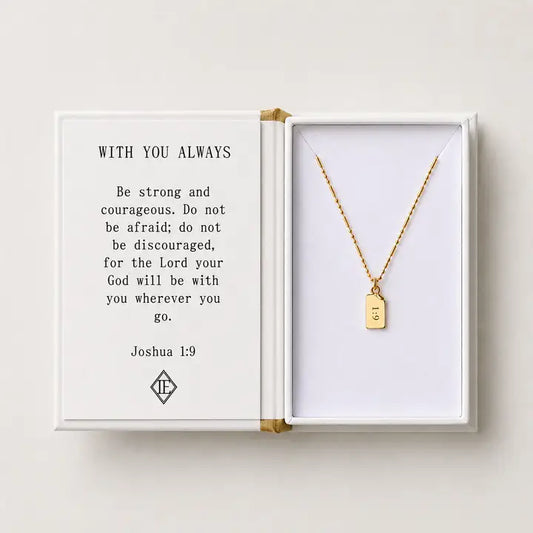 Joshua 1:9 - Sentiment Necklace