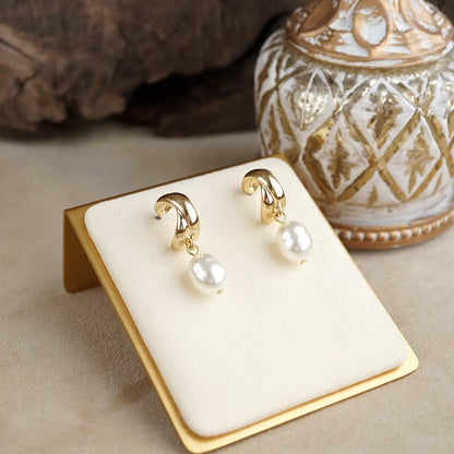 Lustre Grace – X Huggies with Pearl Drop