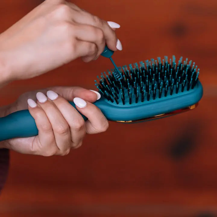 Boar Bristle Hair Brush - Teal with It - TELETIES