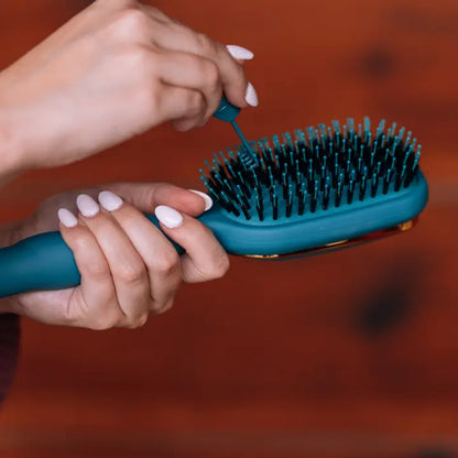 Boar Bristle Hair Brush - Teal with It - TELETIES