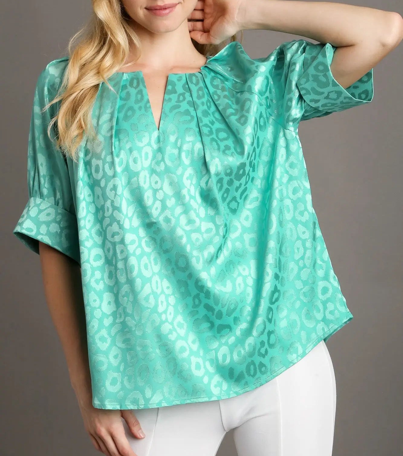 The Satin Emerald Blouse