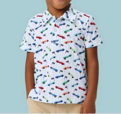 Let's Roll Racecar Performance Polo