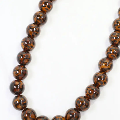 Caroline Hill - Maclarin Beaded Necklace - Tortoise