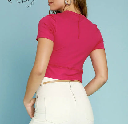 Hot Pink Moment Crop