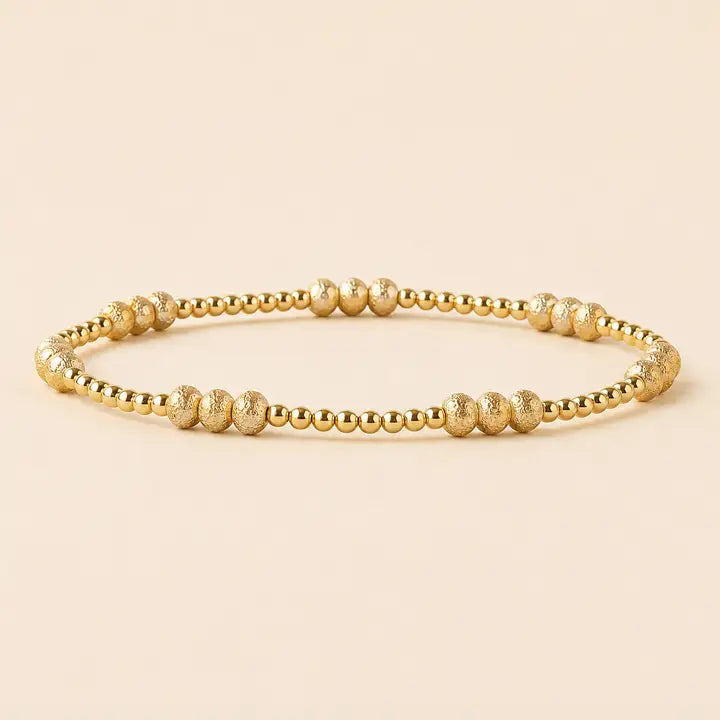 The Golden Textured Trio Belle Bracelet