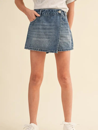 Reese Denim Skort - Tween