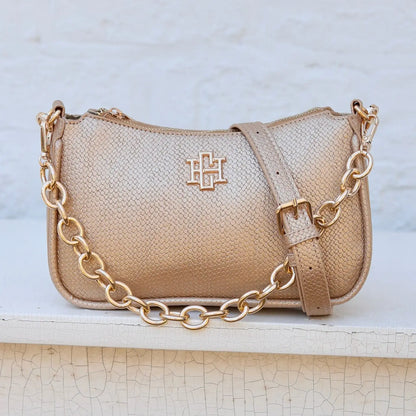 Joan Woven Gold Crossbody - Caroline Hill