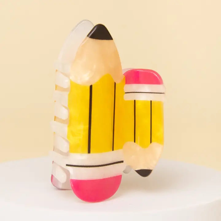 #2 Pencil Theme Acrylic Hair Claw Clip