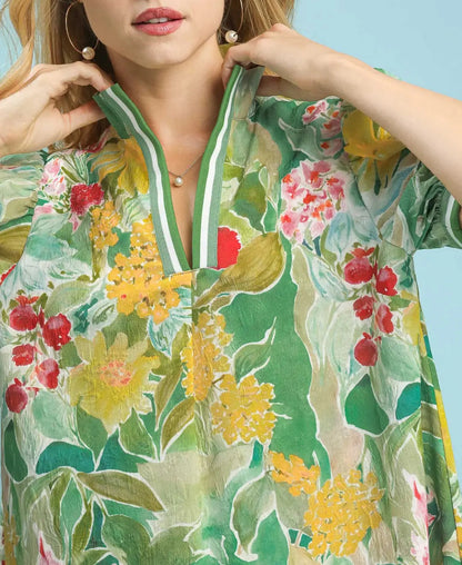 The Green Floral Luxe Dress