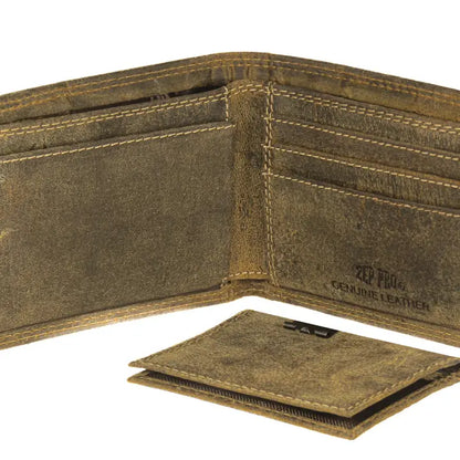 Buck Vintage Tan Leather Bifold Wallet