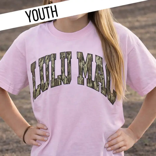 Lulu Mac - Youth - Mossy Oak Bottomland Tee
