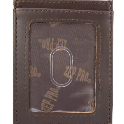 Mallard Men's Magnetic Front Pocket Old School Camo Leather Wallet