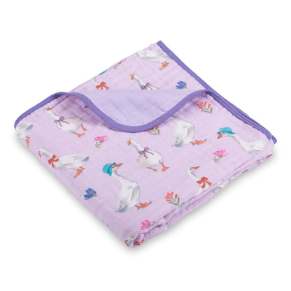 Cute Goose Baby Toddler Cotton Muslin Blanket 47"x47"