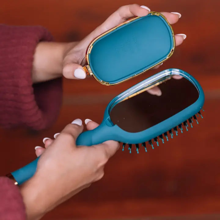 Boar Bristle Hair Brush - Teal with It - TELETIES