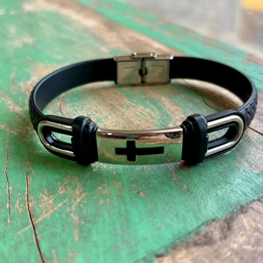 Silicone and Stainless Steel Bracelet