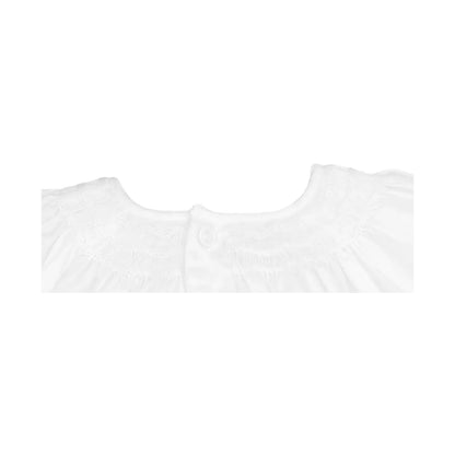 White Daygown with Wave Smocking