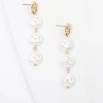 Dangle Pearl Earrings - Caroline Hill