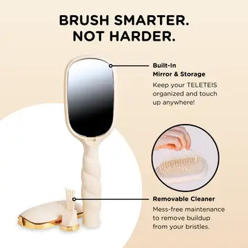 TELETIES Detangler Hair Brush For Fine Hair - Ivory