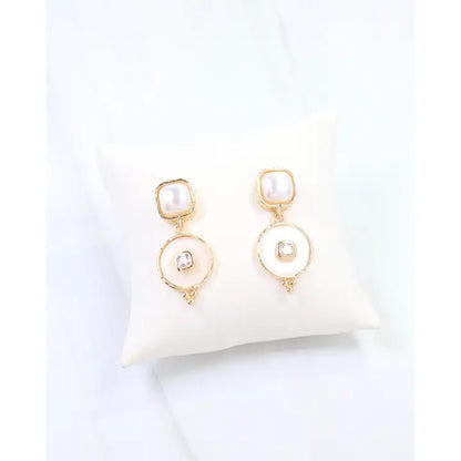 Ivory Orbit Dangle Earrings - Caroline Hill
