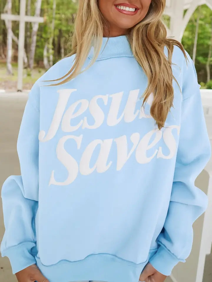 Jesus Saves Mockneck